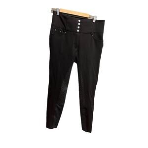 Horze High Rise Black Women's Stretch‎ Full Seat Riding Breeches Pants Size 30